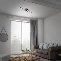 LED Deckenleuchte LED Deckenleuchte mit Laserlochoptik, Schwarz, 10,5 Watt – Briloner