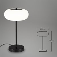 Tischleuchte Briloner LED 4,5W Ø 19,8CM Tischlampe Dimmbar Touch 4000K Schwarz