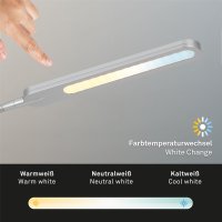 Tischleuchte Briloner LED Tischlampe Silber Lichtfarbe verstellbar Touchdimmer