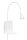 Briloner Wandleuchte LED 5W GU10 Spot Wandlampe Flexarm Ablage Schalter Weiß