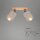 2-flammiger Deckenspot Stofa, Holz / Taupe, 2x40W, E27-Fassung, Textil – Briloner