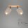 Deckenleuchte Briloner 2xE27 28,5CM Deckenlampe Sternenhimmel Stoffschirm Spot Schwenkbar Strahler Holz Taupe