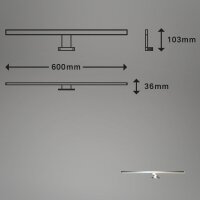 Briloner Badleuchte Cool&Cosy LED 8W CCT-Dimmfunktion Spiegelleuchte IP44 Badlampe Chrom