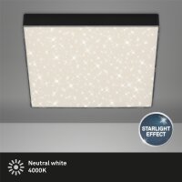 LED Deckenleuchte Flame Star, Schwarz, 21 Watt, Sternenhimmel-Effekt – Briloner