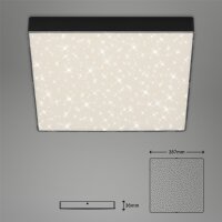LED Deckenleuchte Flame Star, Schwarz, 21 Watt, Sternenhimmel-Effekt – Briloner