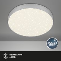 Deckenleuchte Briloner LED 21W silber Ø28,7cm...