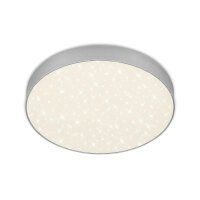 LED Deckenlampe, silber, 21 Watt, Neutralweiß, Sternenhimmel-Effekt, Ø 28,7 cm – Briloner
