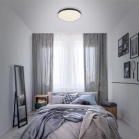 LED Deckenleuchte Flame Star, Schwarz, 24,5 Watt, 4000K, Sternenhimmel-Effekt – Briloner
