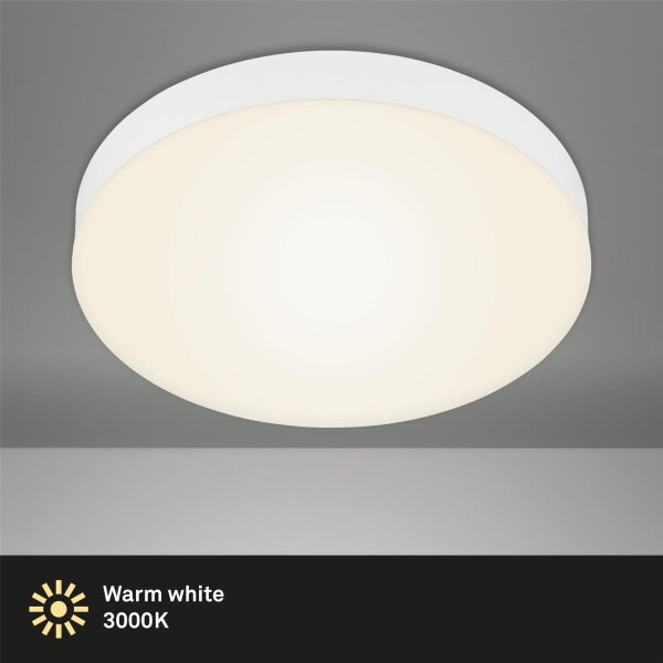 LED Deckenleuchte Flame, Weiß, 21 Watt, 3000K, Ø 28,7 cm – Briloner