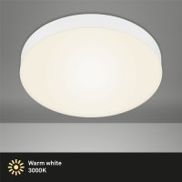 B-Kartonage Briloner Deckenleuchte LED 21W Ø 28,7cm Deckenlampe Rahmenlos Aufbauleuchte 3000K Rund Weiß