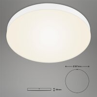 LED Deckenleuchte Rahmenlos, Weiß, 24,5 Watt, 3000K, Ø 38,7 cm – Briloner
