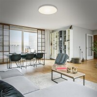 LED Deckenleuchte Rahmenlos, Silber, 24,5 Watt, Ø 38,7 cm – Briloner