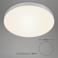 LED Deckenleuchte Rahmenlos, Silber, 24,5 Watt, Ø 38,7 cm – Briloner
