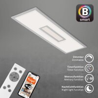 LED Deckenlampe Centro S, Silber, 28 Watt, 2700 – 6500K, dimmbar, smart steuerbar – Briloner