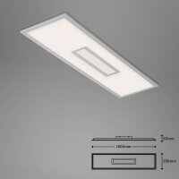 LED Deckenlampe Centro S, Silber, 28 Watt, 2700 – 6500K, dimmbar, smart steuerbar – Briloner