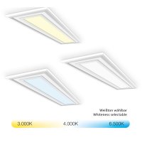 Deckenleuchte Telefunken LED 24W Panel 100CM Dimmbar CCT Mittellicht RGB Deckenlampe Fernbedienung Eckig Weiß