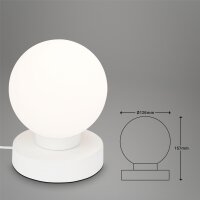 Tischleuchte Briloner Tischkugel Weiß Tischlampe