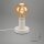 Tischleuchte mit E27-Fassung und Kabelschalter, Weiß, 10 Watt (exkl.), Ø 10 cm – Briloner
