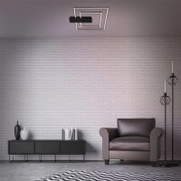 Deckenleuchte Briloner LED dimmbar über Lichtschalter schwarz eckig