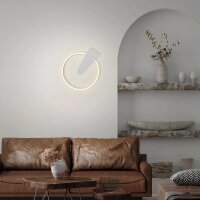 Deckenleuchte Briloner Nico LED 12W Ø 29,5CM Deckenlampe Dimmbar 3000K Alu-Chrom