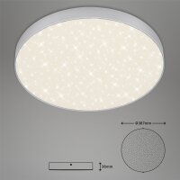 Briloner STERNENHIMMEL LED-Deckenleuchte Ø 38,7 cm – 24,5 W – 4000 K – Silber