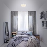 LED Deckenleuchte Flame Star, Weiß, 21 Watt, Sternenhimmel-Effekt, Ø 28,7 cm – Briloner
