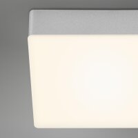LED Deckenleuchte Rahmenlose, Silber, 16 Watt, 1600lm, 3000K, 21,2 x 21,2 x 3,6 cm – Briloner