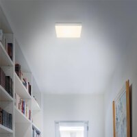 LED Deckenleuchte Rahmenlose, Silber, 16 Watt, 1600lm, 3000K, 21,2 x 21,2 x 3,6 cm – Briloner
