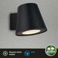 Briloner Außenwandleuchte GU10 4,9W 460lm IP44 Glas...