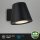 Briloner Außenwandleuchte GU10 4,9W 460lm IP44 Glas Metall Schwarz