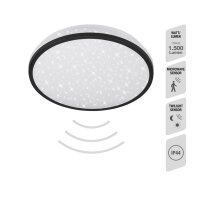 LED Deckenleuchte Sternenhimmel Sensor, Schwarz, 16 Watt, Sternenhimmel-Effekt – Telefunken