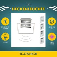 Deckenleuchte Telefunken Frame LED 17W Sensor Deckenlampe...