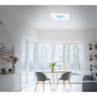 LED Deckenlampe Panel Regenbogen-Effekt, Silber, 38 Watt, 3000 – 6500K, dimmbar – Telefunken