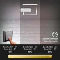 Deckenleuchte Briloner LED 12W Alu-Chrom Deckenlampe...