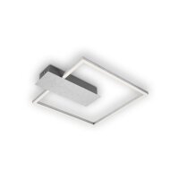 Deckenleuchte Briloner LED 12W Alu-Chrom Deckenlampe 3Stufen dimmbar