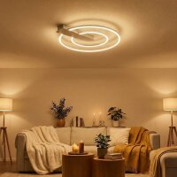 LED Deckenleuchte Stufendimmbare, Aluminium, 25 Watt, 3000lm, 3000K, Memory-Funktion – Briloner