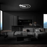 LED Deckenleuchte Stufendimmbare, Aluminium, 25 Watt, 3000lm, 3000K, Memory-Funktion – Briloner