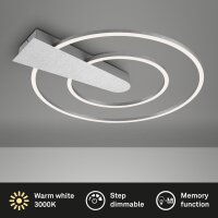 LED Deckenleuchte Stufendimmbare LED Deckenleuchte, Aluminium, 25 Watt – Briloner