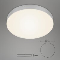 LED Deckenlampe Flame, Silber / Weiß, 21 Watt, 3000K, Ø 28,7 cm – Briloner
