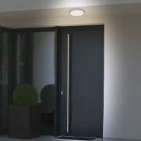 Badleuchte Briloner LED 18,5W Ø 28CM IP44 Badleuchte Sternenhimmel Badezimmer 4000K Rund Silber