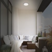 Badleuchte Briloner LED 18,5W Ø 28CM IP44 Badleuchte Sternenhimmel Badezimmer 4000K Rund Silber