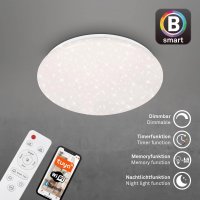 Badleuchte Briloner LED 21W Ø 33CM Badezimmerlampe SmartHome IP44 Sternenhimmel Dimmbar CCT RGB Rund Weiß