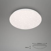 Badleuchte Briloner LED 21W Ø 33CM Badezimmerlampe SmartHome IP44 Sternenhimmel Dimmbar CCT RGB Rund Weiß