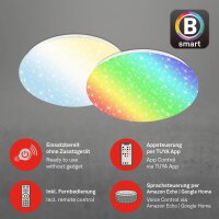 Smarte Badleuchte RGB Sternenhimmel, Weiß, 21 Watt, 3000 – 6500K, dimmbar, RGB, IP44 – Briloner