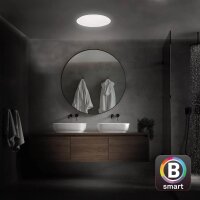 Smarte Badleuchte RGB Sternenhimmel, Weiß, 21 Watt, 3000 – 6500K, dimmbar, RGB, IP44 – Briloner