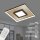 B-Kartonage Deckenleuchte Briloner Frame Pro Lux LED 33W 50CM Deckenlampe Dimmbar CCT Fernbedienung Eckig Gold-Braun