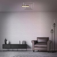 LED Deckenlampe Nico Duo, Gold-Braun, 25 Watt, 3000K, dimmbar, 57 x 48 x 4 cm – Briloner