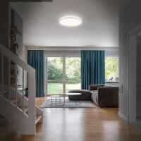 Briloner LED Badleuchte 22W Deckenleuchte Backlight IP44 Badezimmerlampe Neutralweiß Deckenlampe Rund Weiß