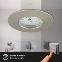LED Einbauleuchte, 5,5 Watt, dimmbar, schwenkbar, IP23 – Briloner