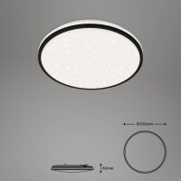 LED Deckenlampe Ivy Sky, Schwarz, 24 Watt, 3000 – 6500K, dimmbar, smart steuerbar – Briloner